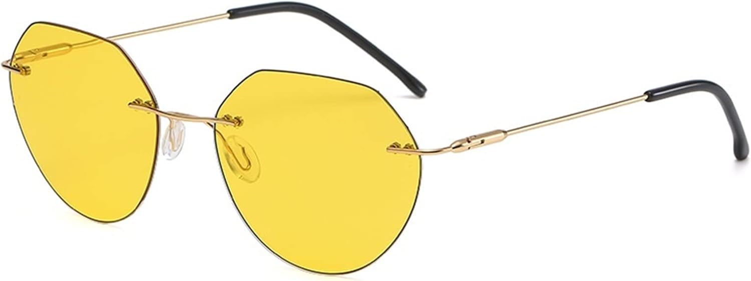 

Безрамочные поляризованные солнцезащитные очки 2026 года для мужчин и женщин, предназначенные для вождения, отдыха на природе и в отпуске (Цвет: I, Размер: Средний) MTZJH, One Color