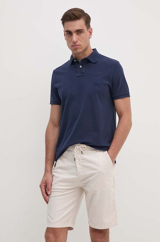 

Хлопковое поло Polo Ralph Lauren, темно-синий