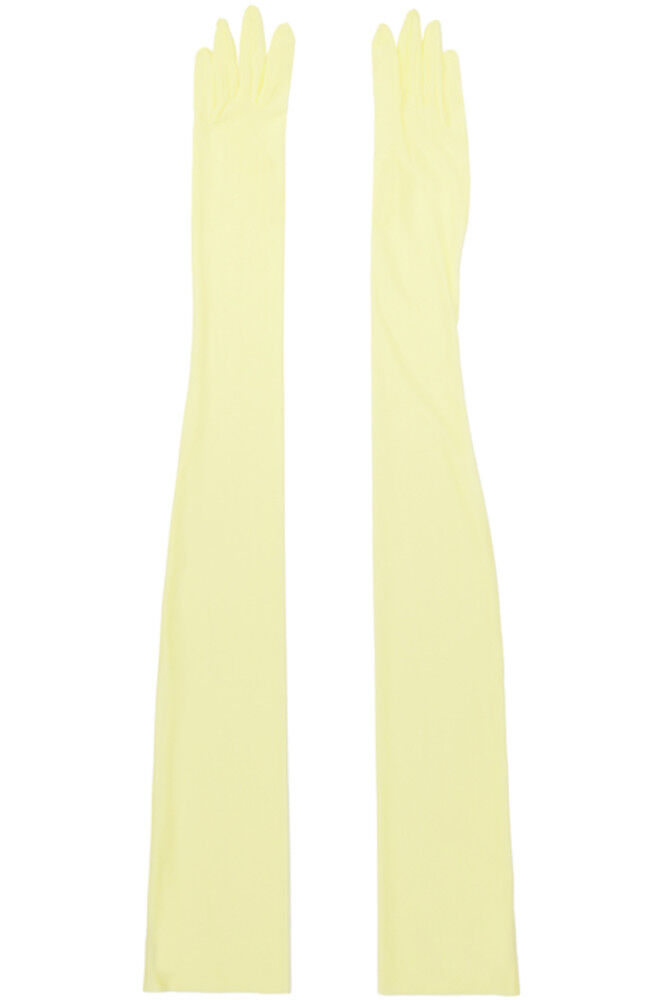 

Желтые длинные перчатки Dries Van Noten