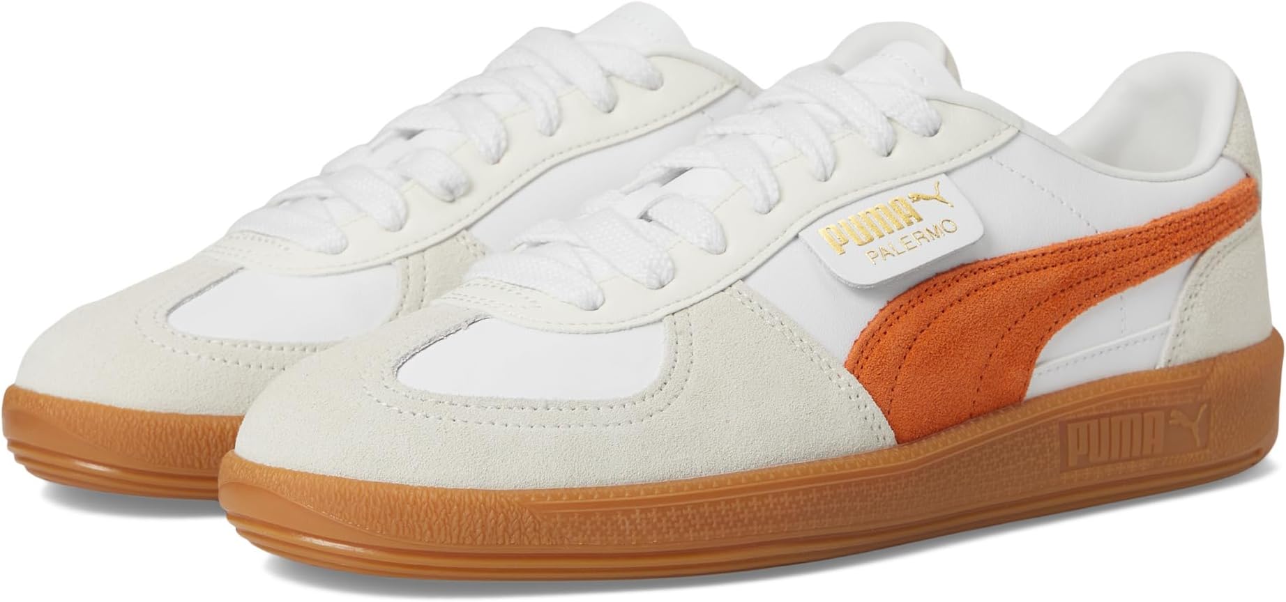 

Кроссовки PUMA Palermo Shoes, цвет Puma White/Warm White/Orange Glo
