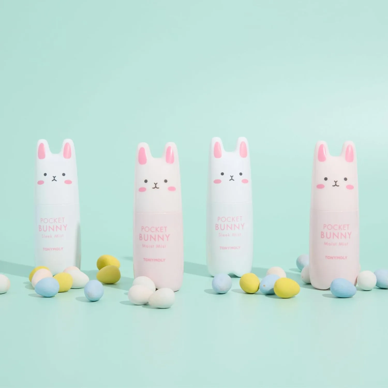 TONYMOLY Pocket Bunny Facial Mist - увлажняющий спрей для лица, освежающий и увлажняющий, дорожный размер, легкий уход за кожей, подарок в стиле K-Beauty 60 мл (1 шт.), Moist Mist — фото 3