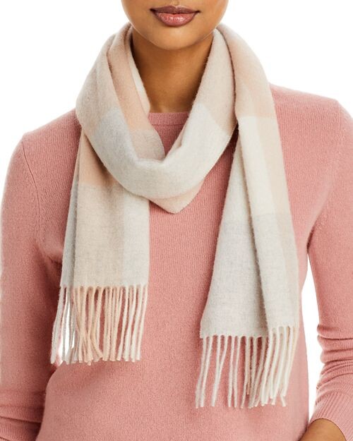 

Кашемировый шарф в клетку C by Bloomingdale's Cashmere, цвет Tan/Beige