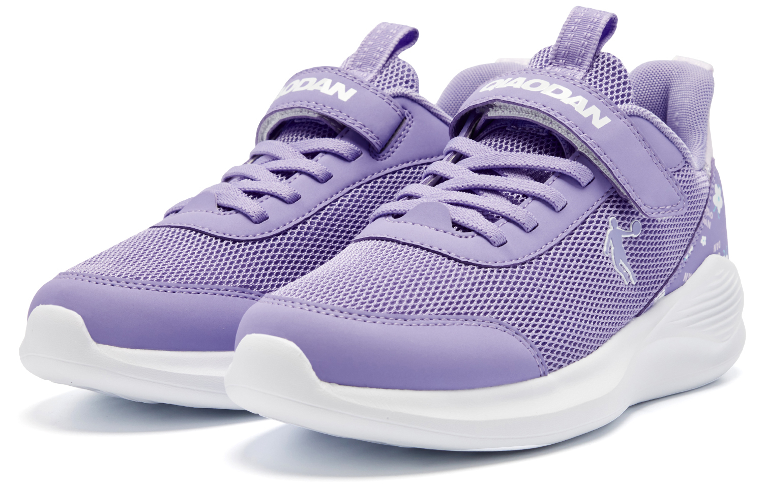 QIAODAN Противоскользящие износостойкие низкие детские беговые кроссовки Purple для подростков — фото 4