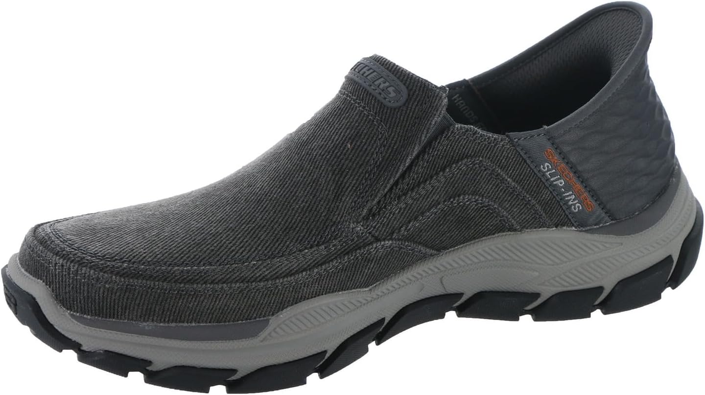 Мужские лоферы Skechers Respected Holmgren без застежек, Charcoal — фото 4