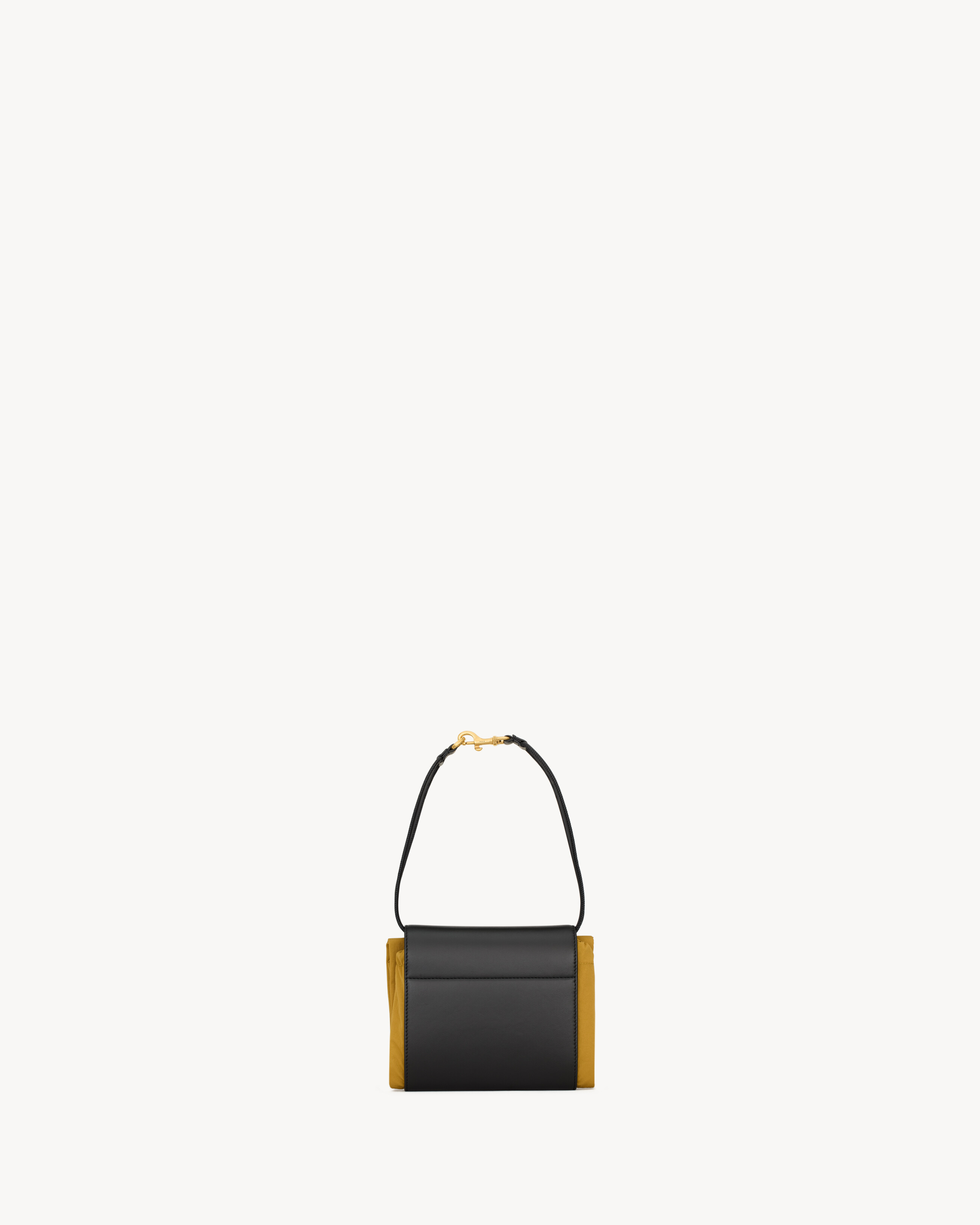 Складной клатч FOULARD из нейлона и кожи SAINT LAURENT, желтый — фото 3