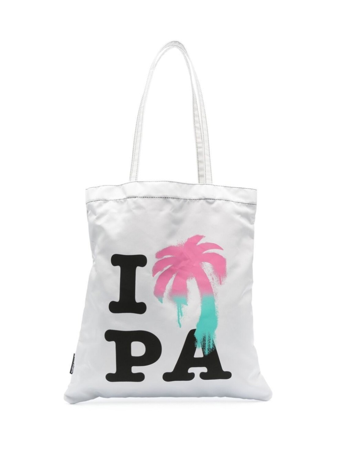 

Palm Angels сумка-тоут I Love PA, серый