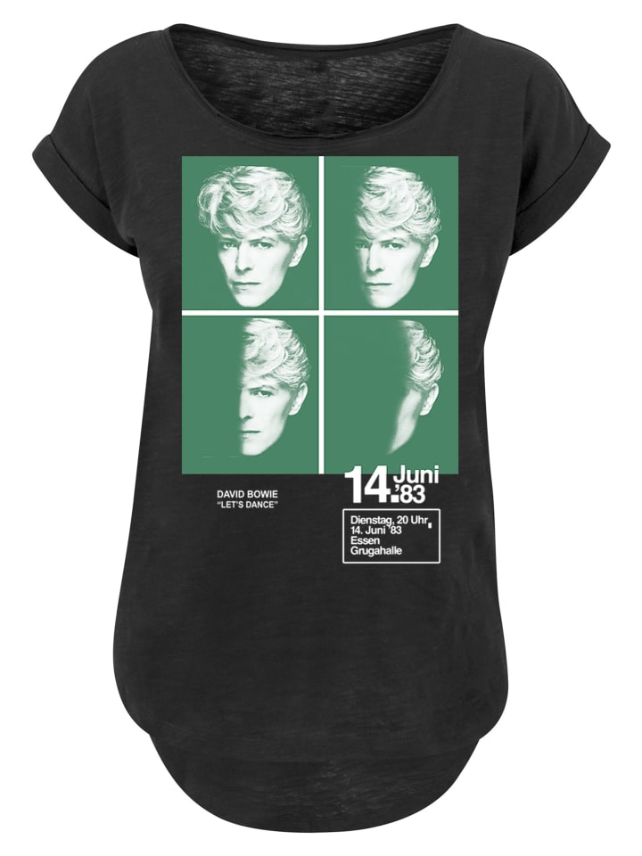 

Длинная футболка с постером Дэвида Боуи 1983 года, черного цвета F4NT4STIC, Черный, Длинная футболка с постером Дэвида Боуи 1983 года, черного цвета F4NT4STIC