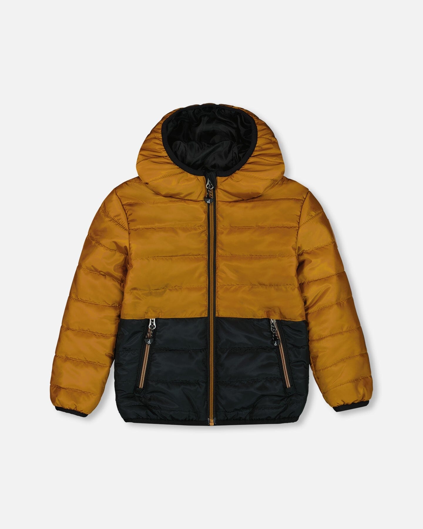 

Стеганая демисезонная куртка Colorblock Brown And Black Deux par Deux