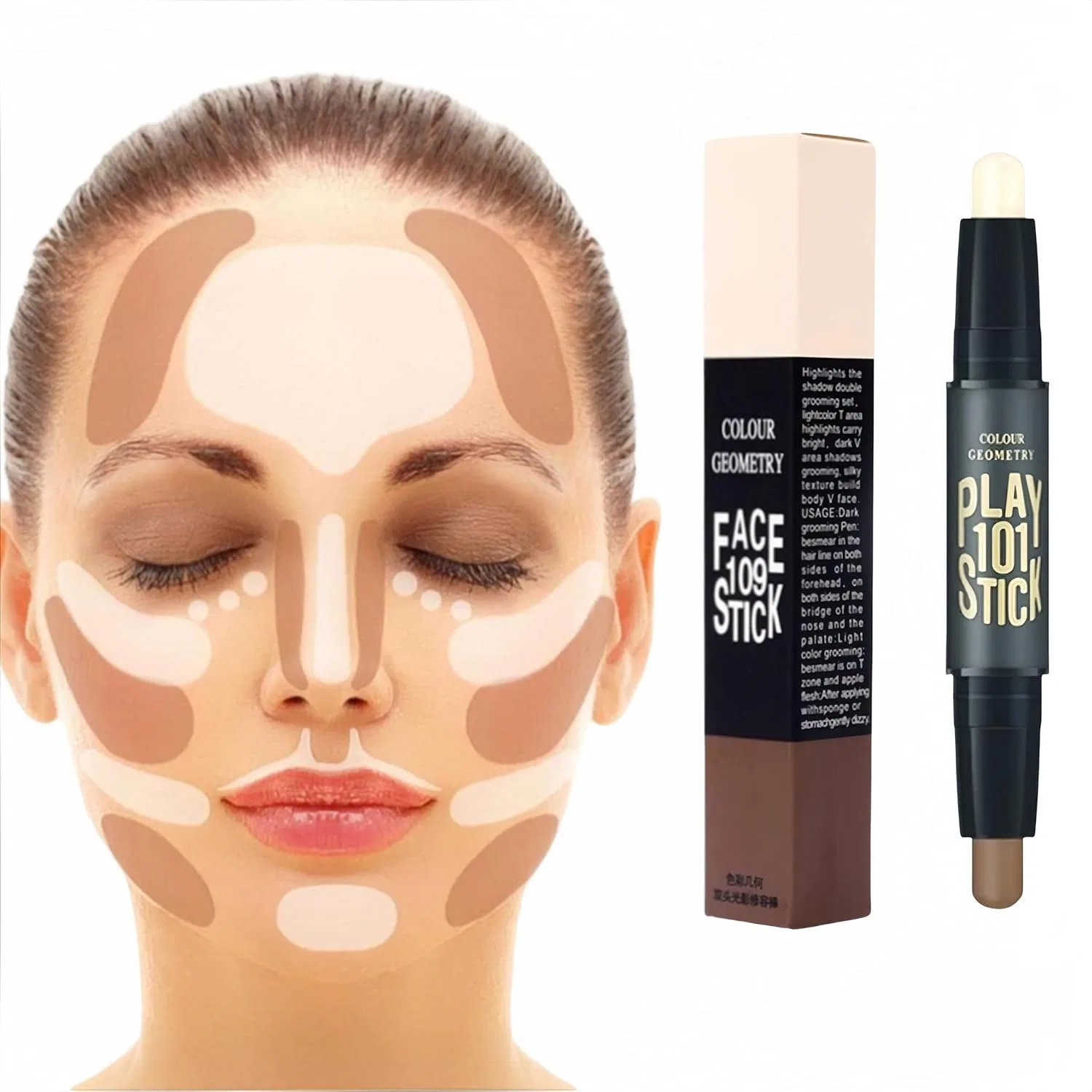 Двусторонний стик для контуринга «Contouring Stick» Cutiolly, Ivory