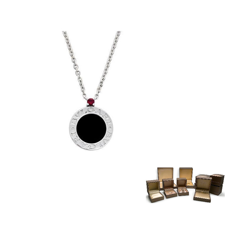 

BVLGARI Колье Agate из благотворительной коллекции Save The Children, унисекс, черный