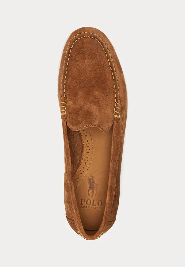 Замшевые венецианские лоферы merton без шнурков Polo Ralph Lauren, Teak — фото 4