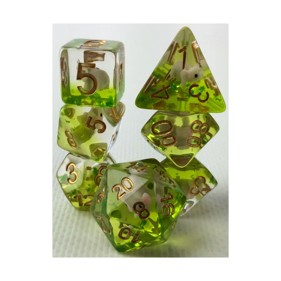 

Поликомплект «Слон с золотом» (7), Resin Dice - Assorted (Metallic Dice Games)