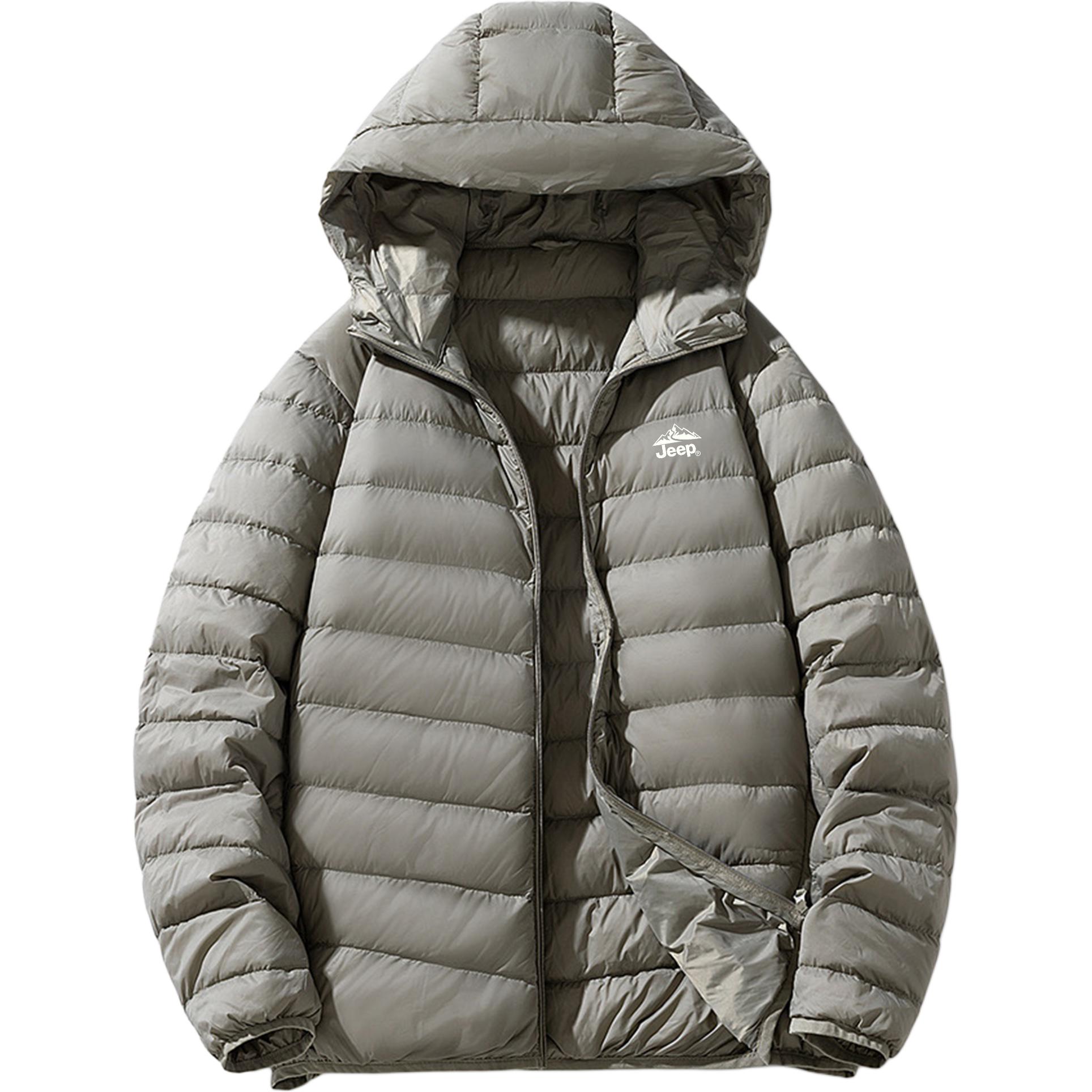 

Пуховик Unisex с капюшоном, легкий Jeep, tea коричневый