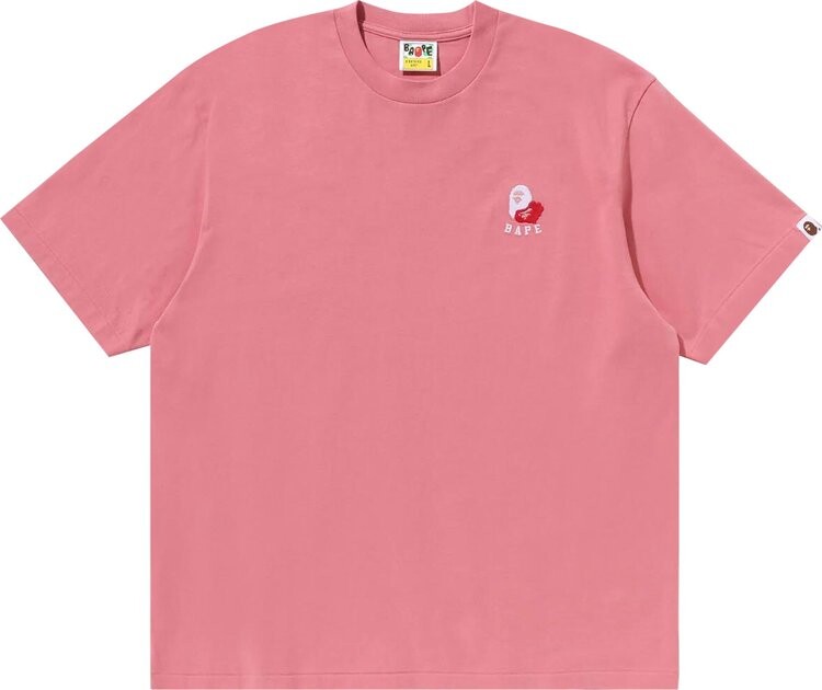 

Футболка BAPE Ape Head 2 Point Relaxed Fit 'Pink', розовый