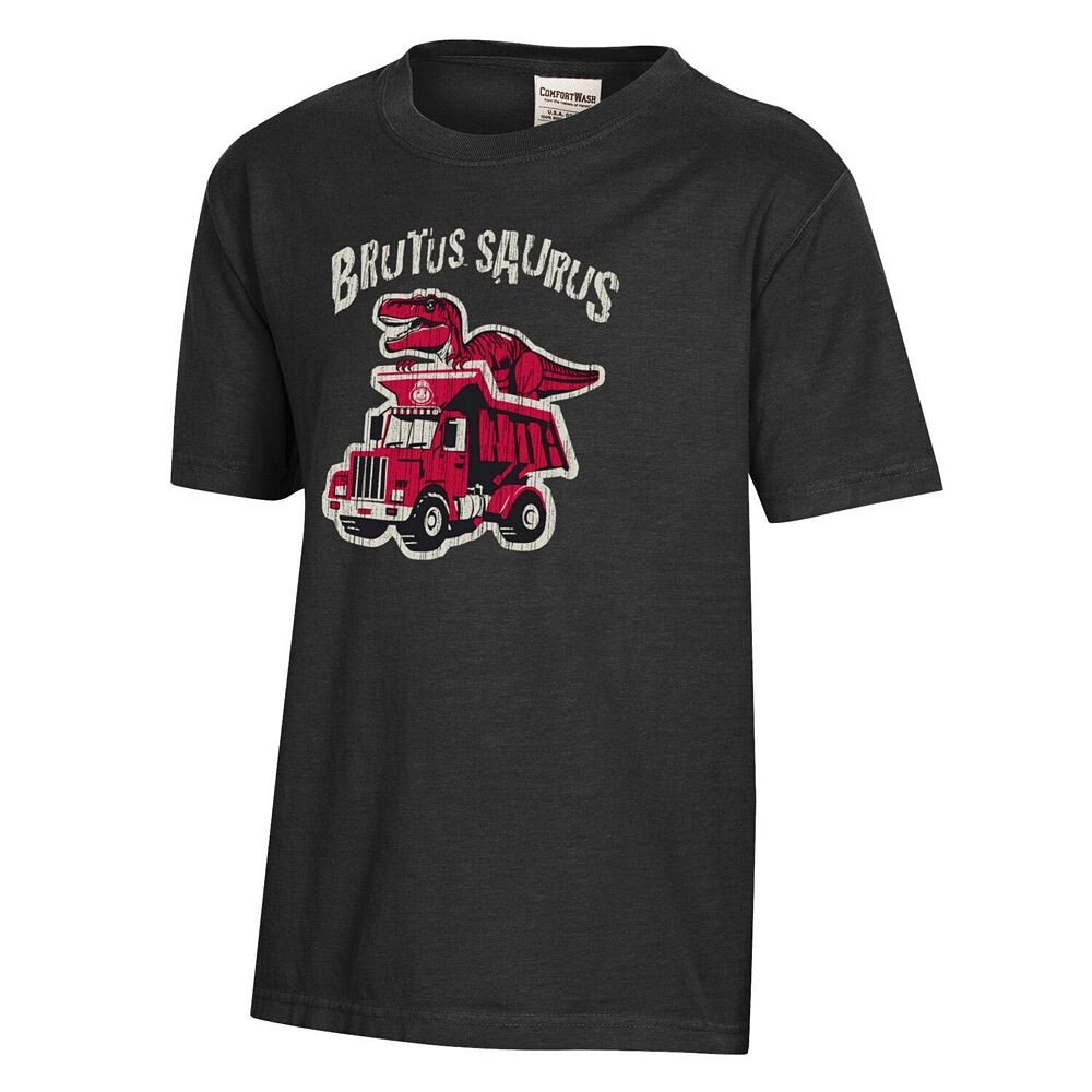

Youth ComfortПотертая черная футболка Ohio State Buckeyes Dino Truck ComfortWash, цвет Osu Black