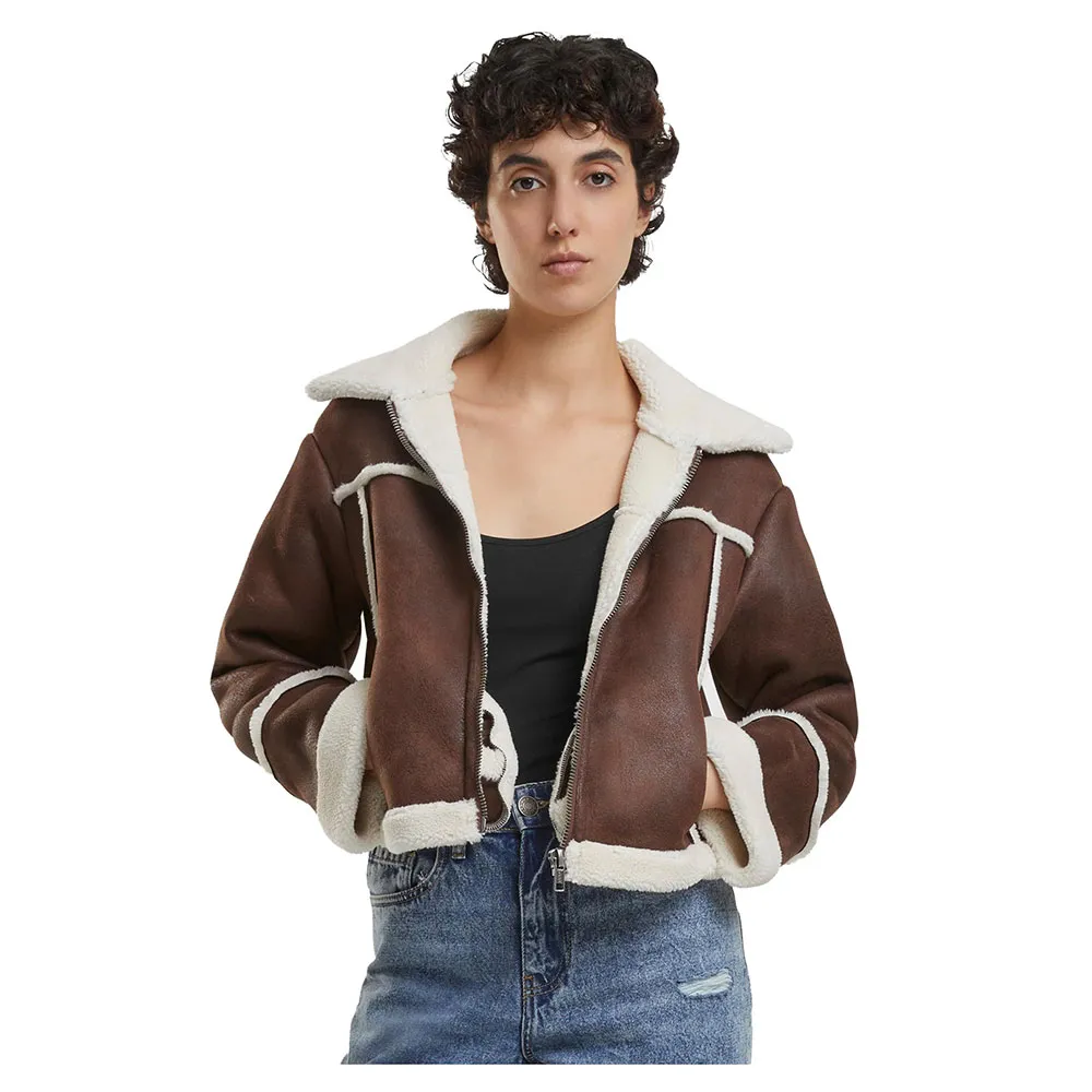 

Куртка Urban Classics Shearling leather, коричневый