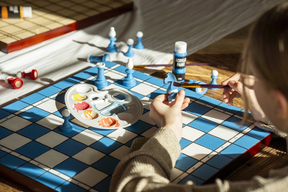 

Набор шахмат №5 для самостоятельной росписи и сборки. Sunrise Chess & Games