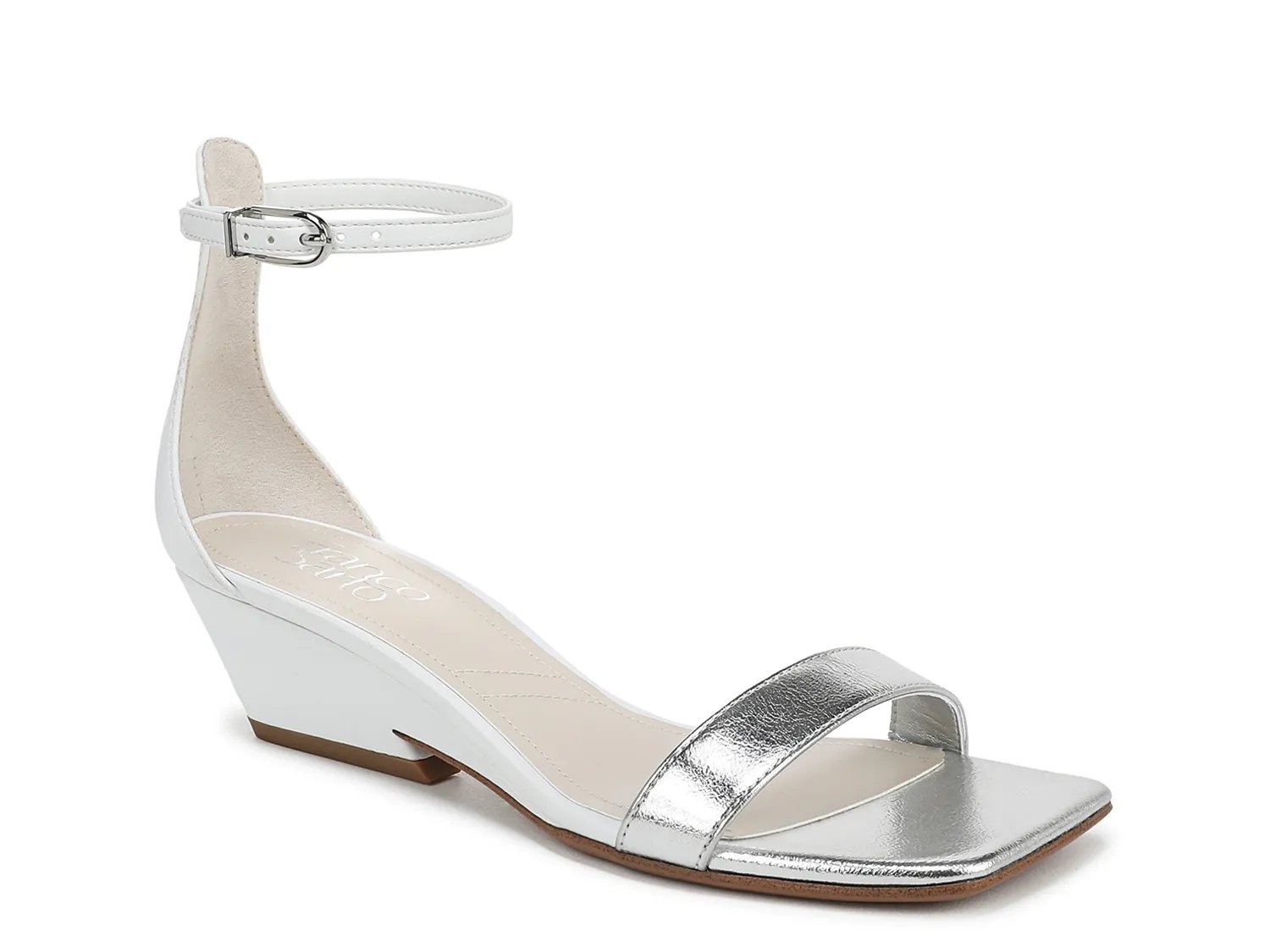 Сандалии Franco Sarto Sadie Sandal, White/Silver Metallic