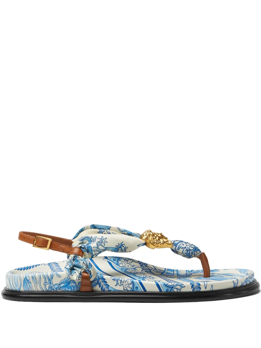 Сандалии Underwater Barocco La Medusa VERSACE, синий