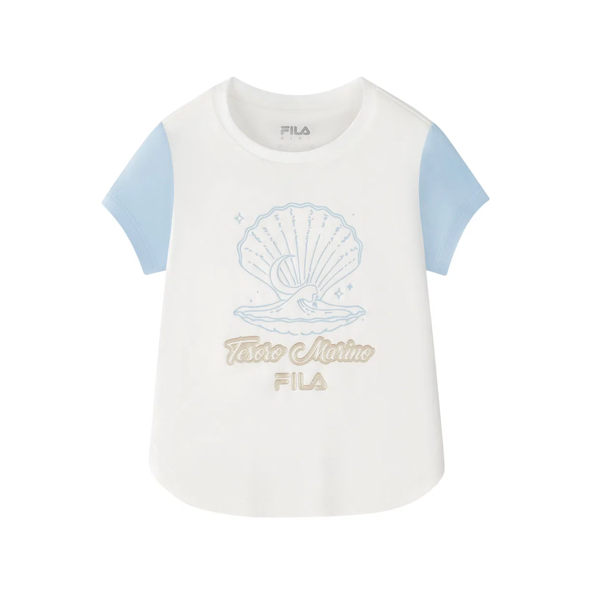 Футболка с коротким рукавом Cloud White Kids' FILA KIDS