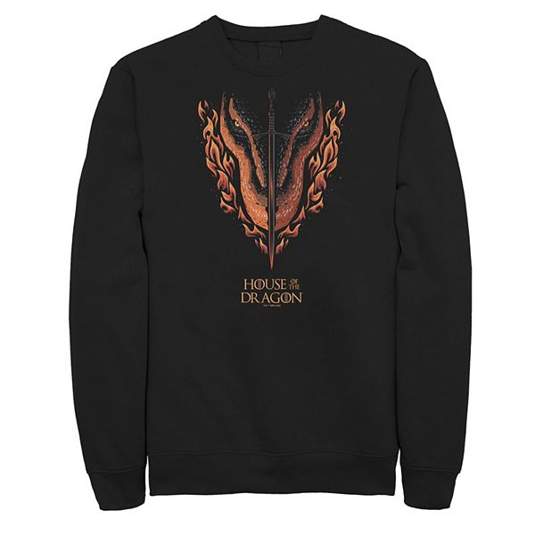 

Толстовка fleece Big & tall house of the dragon flames and sword Licensed Character