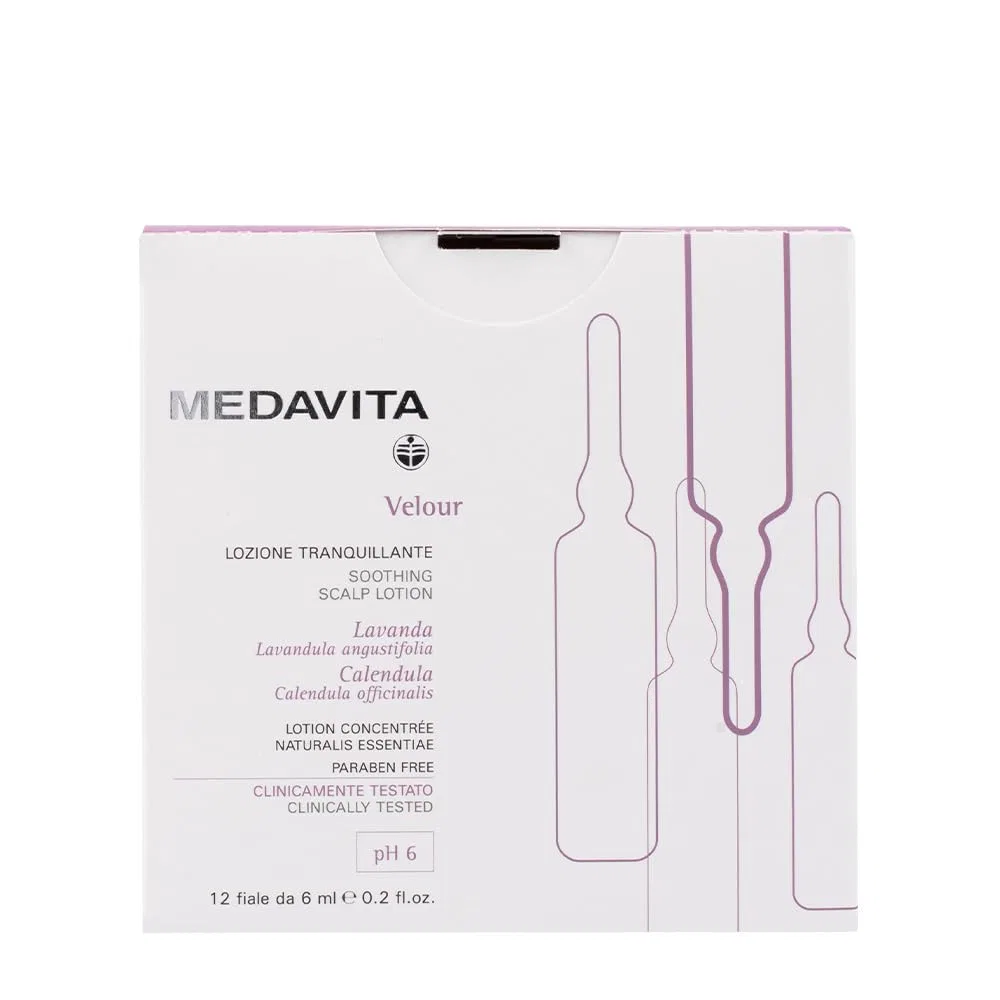 Успокаивающий лосьон для кожи головы Medavita Velour, 12 x 6 мл Medavita