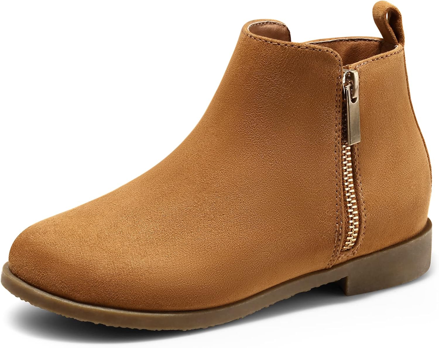 

Детские ботинки Harvest Land для девочек, утепленные ботильоны с боковой молнией, низкий каблук, короткие зимние ботинки, противоскользящие, для малышей и старших детей, Brown