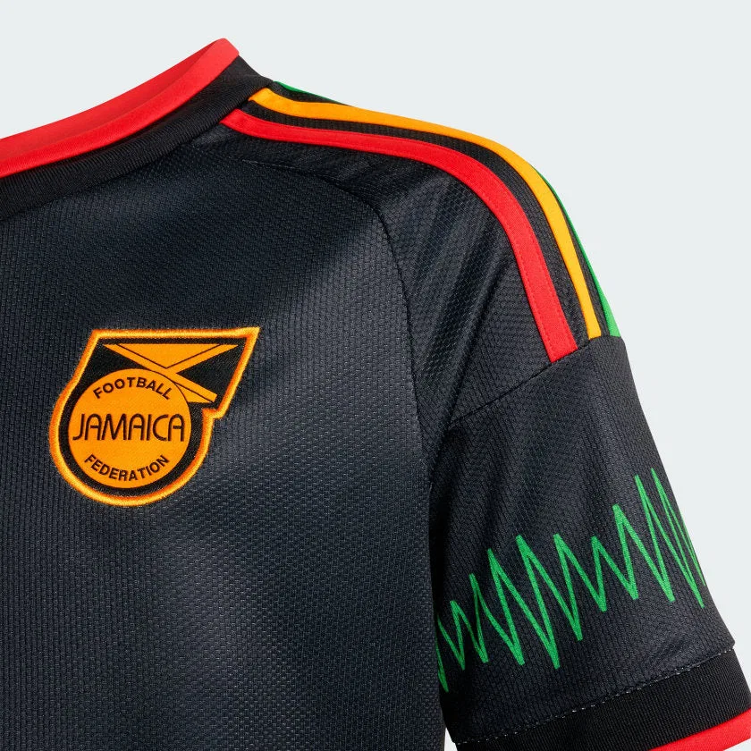 Детская выездная футболка adidas Jamaica 26 x Bob Marley, черный — фото 2