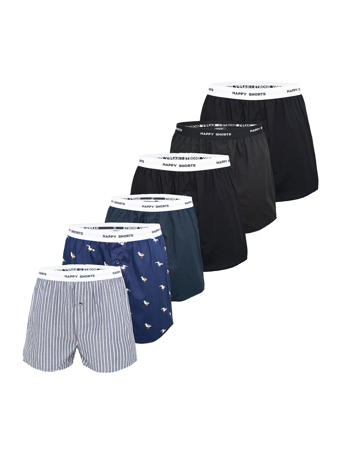 

Боксеры Happy Shorts Boxer Mix, цвет Möwe-Solid Black