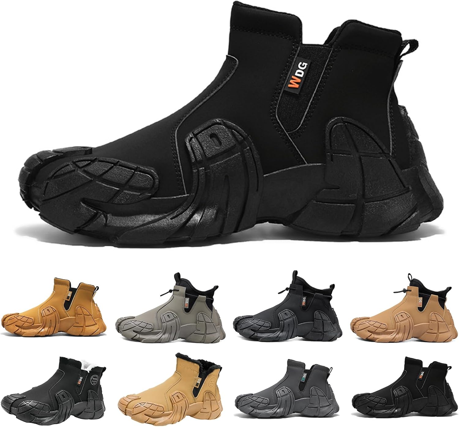 

Мужские высокие кроссовки для походов, повседневные кроссовки с нескользящей подошвой, походные туфли, зимние ботинки Gezolligheid, черный