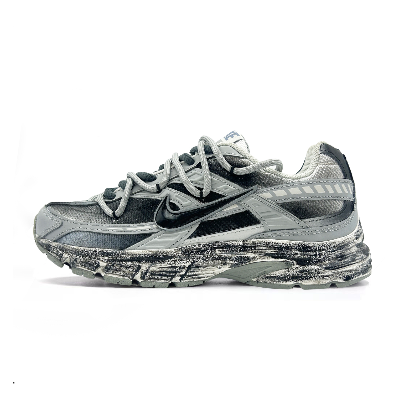 

Nike Инициатор амортизация, износостойкие низкие повседневные городские кроссовки для комьютинга unisex black gray