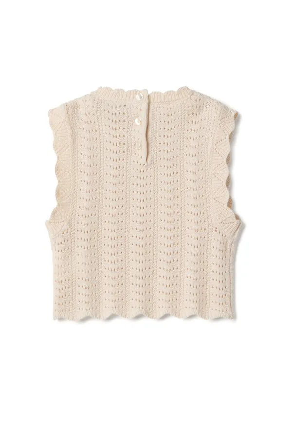 Перфорированный жилет стандартного кроя Ovs, Light Beige