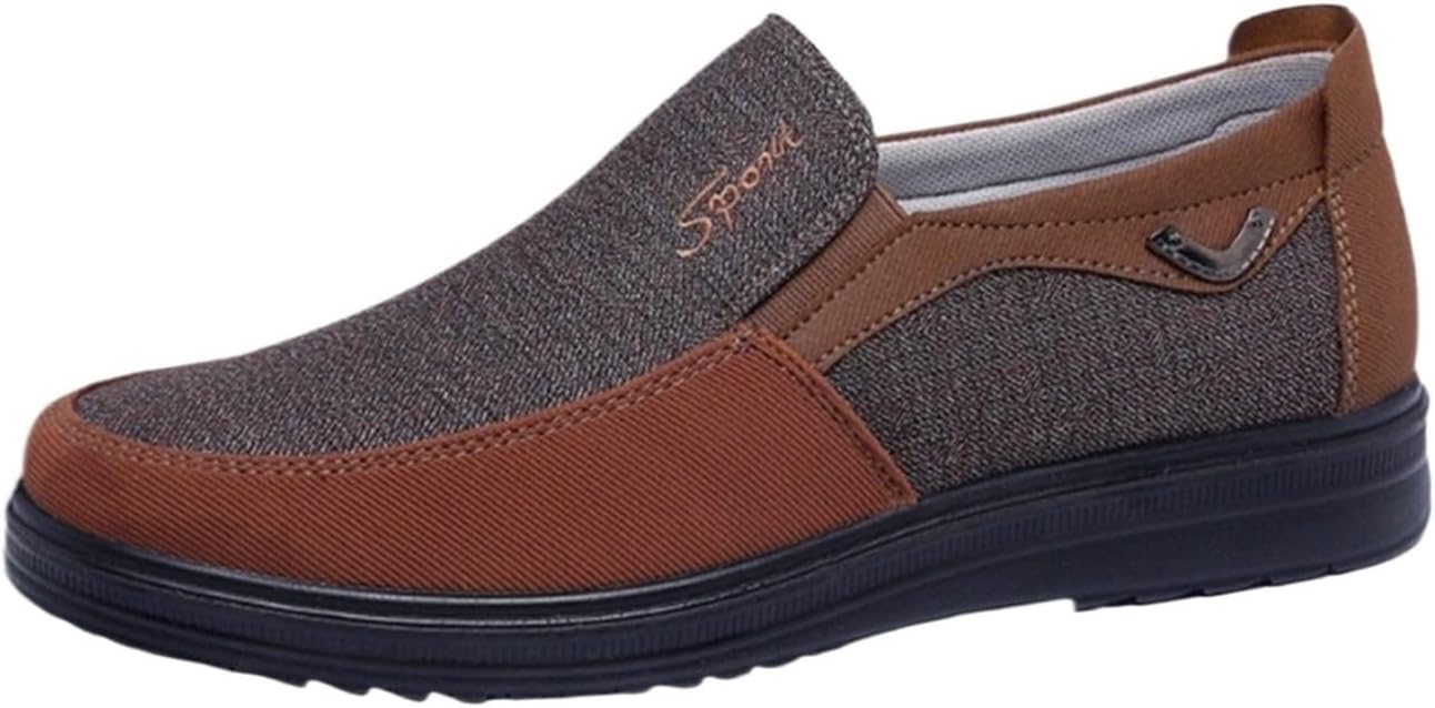 

Мужские мокасины повседневные слипоны, дышащие, комфортные, легкие, для ходьбы, мужская обувь с противоскользящей подошвой Dmgyck, коричневый