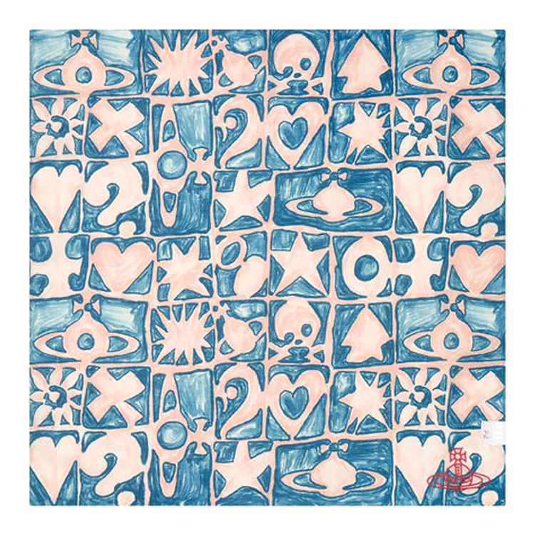 

Vivienne Westwood Хлопковый шелковый шарф унисекс синий, Blue