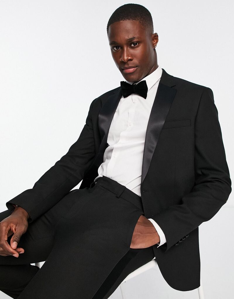 

Черный узкий смокинг Topman