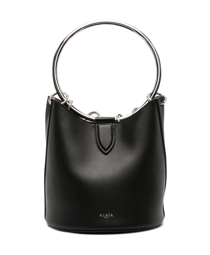 

Кольцо для кожаной сумки ведра Alaïa, черный