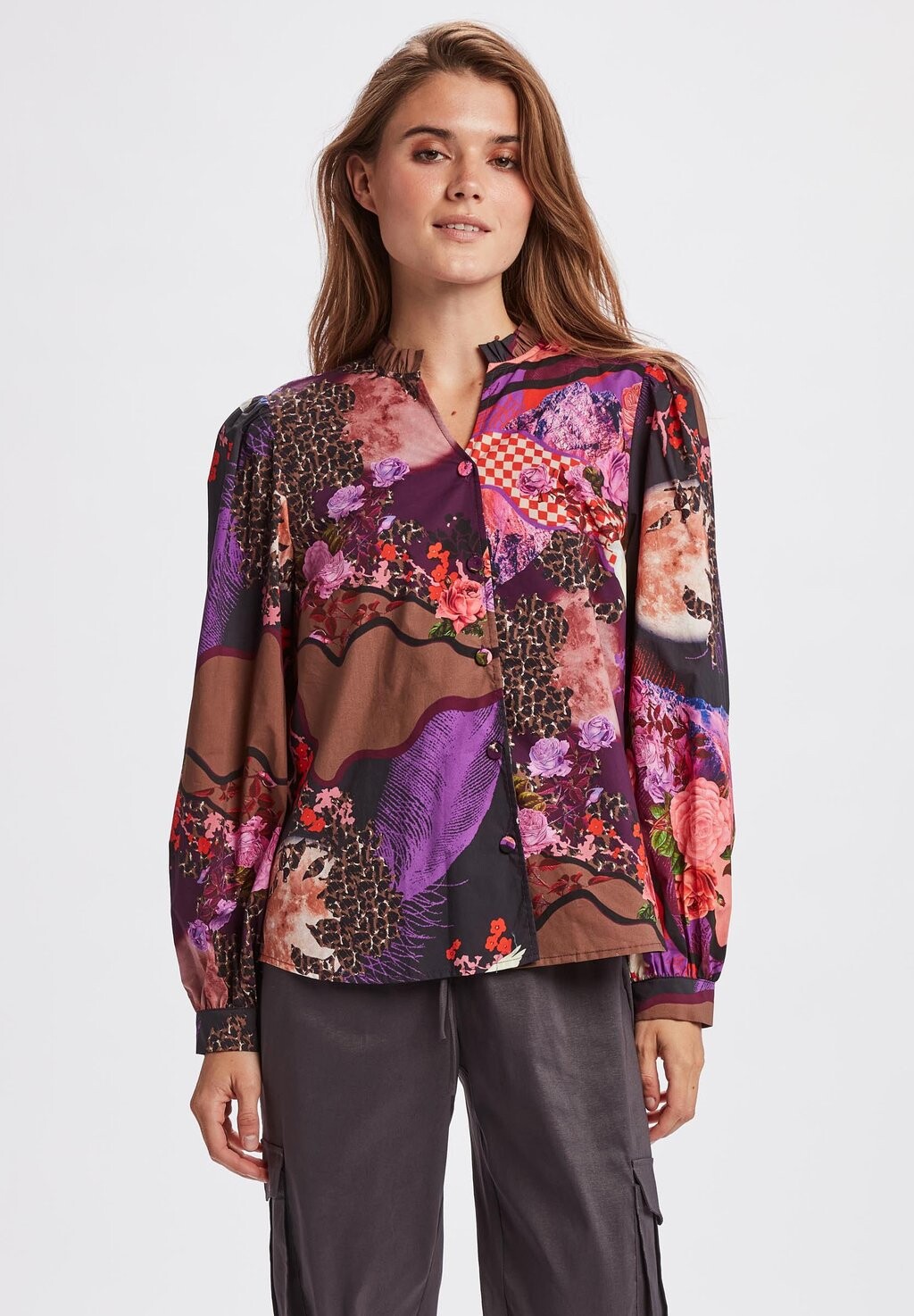 

Рубашка Nümph НУВИЦКИ, цвет vibrant orchid