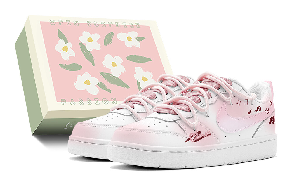 

Кеды Nike Court Borough Skateboard Shoes Women's Low-Top White, женская