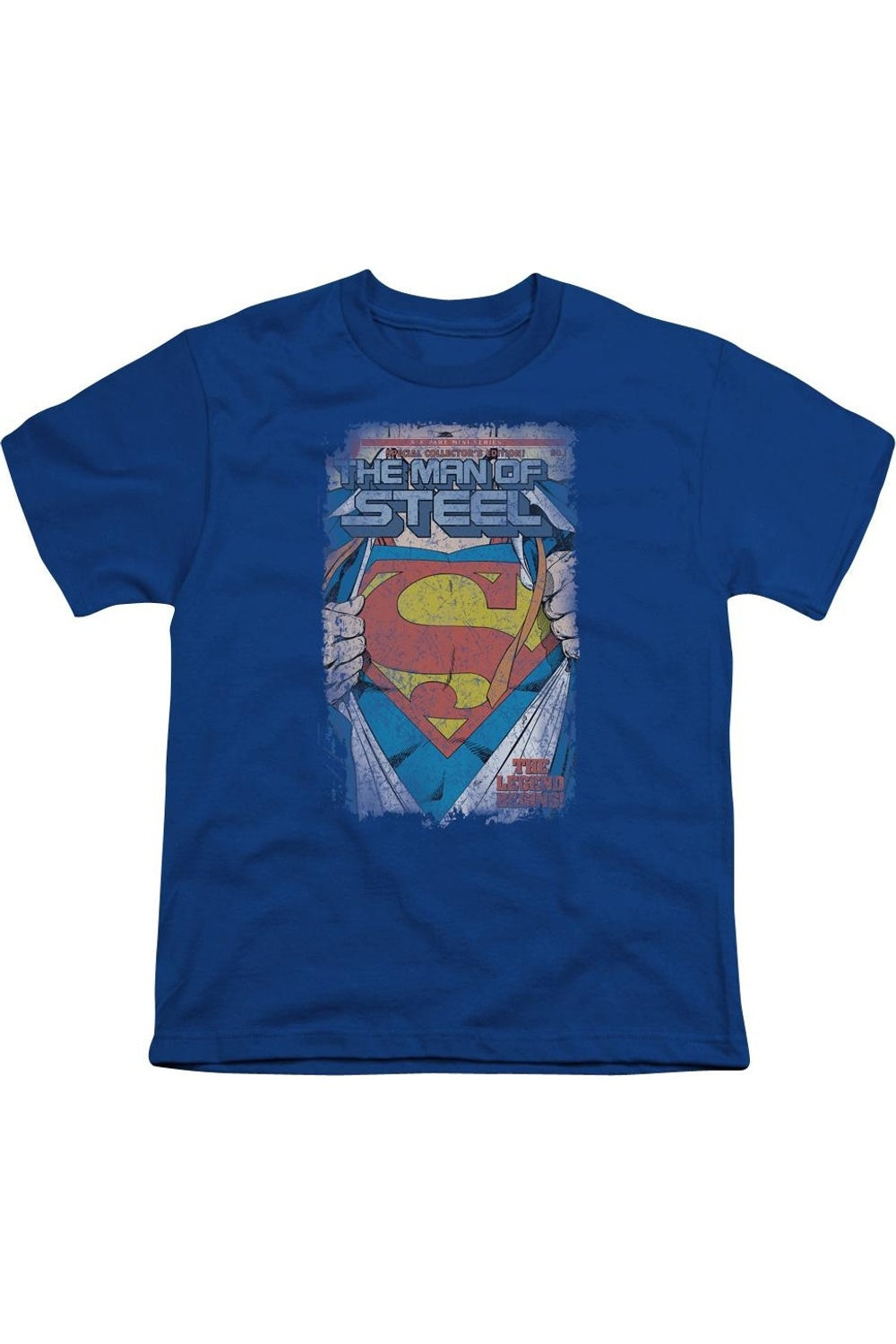 

Футболка с Суперменом для детей Legendary с коротким рукавом Gildan, синий