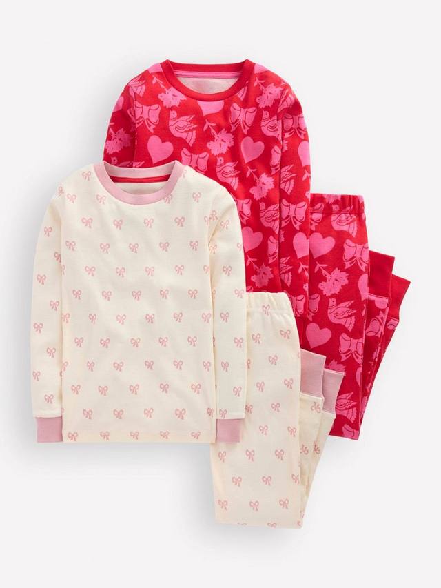

Детский хлопковый пижамный комплект Mini Boden, Pack of 2, Heart Bow Print
