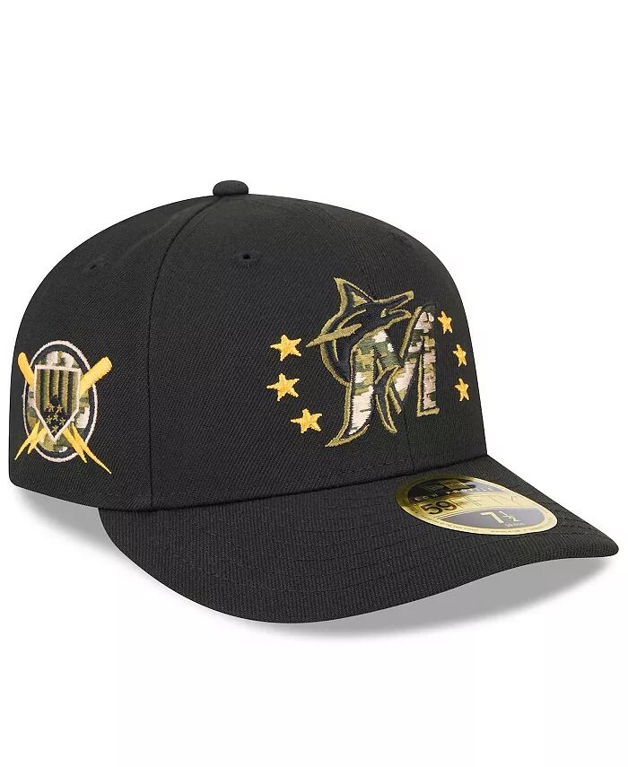 

Мужская черная кепка Miami Marlins 2024 Armed Forces Day Low Profile 59FIFTY Fitted New Era