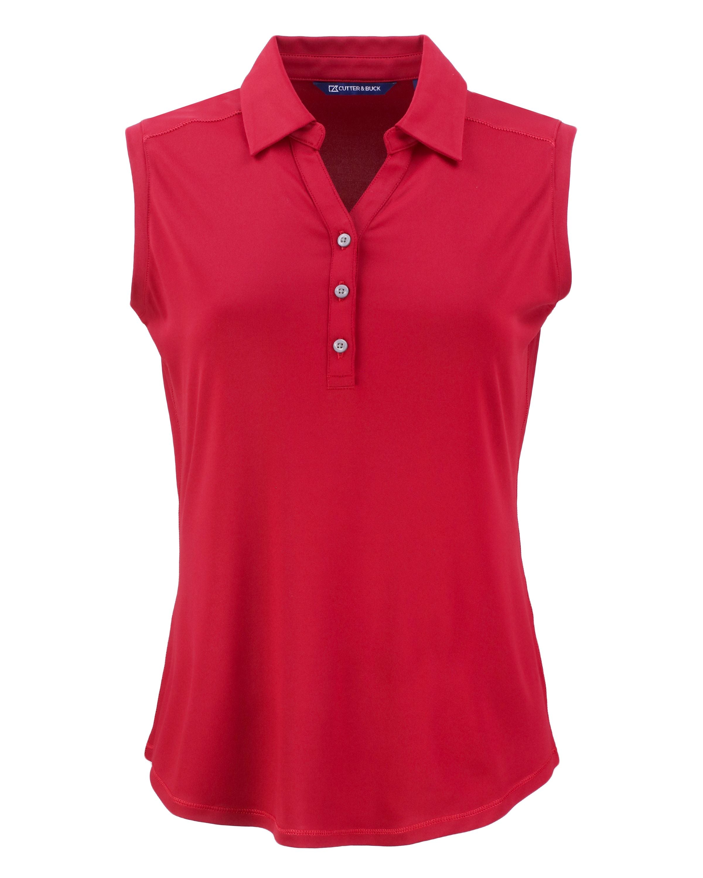 

Женское поло без рукавов Cutter & Buck Forge Eco Stretch из переработанного материала, красный