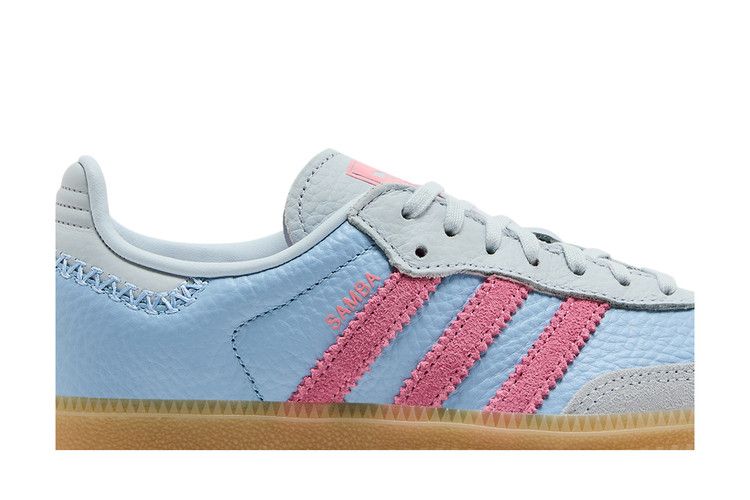 Кроссовки adidas Samba J 'Blue Pink', синий — фото 3