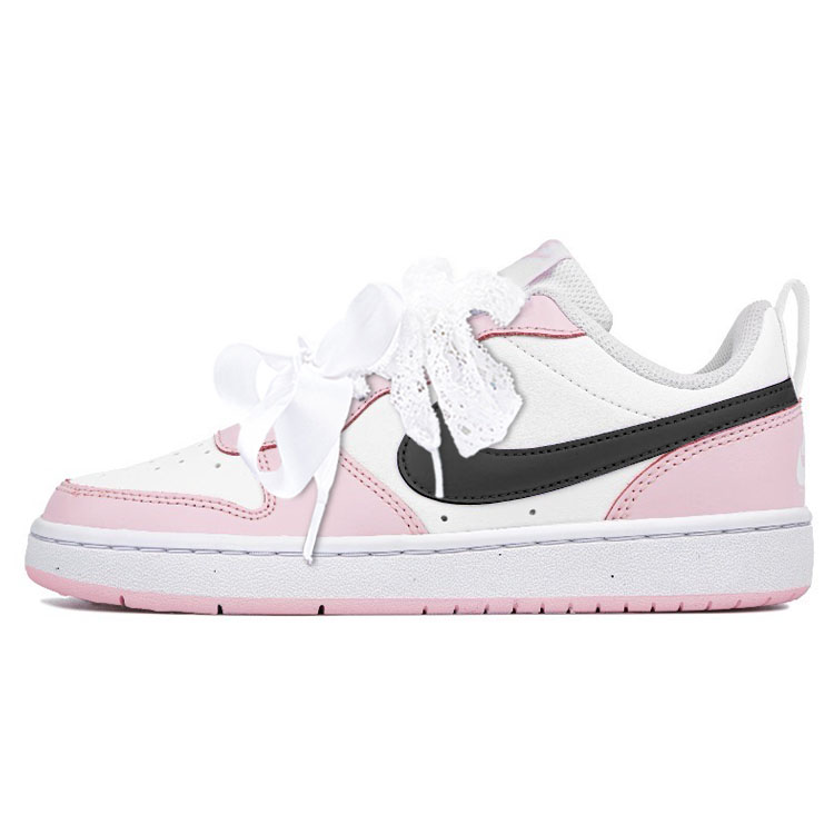 

Nike Белые низкие детские кроссовки для скейтбординга Court Borough Strawberry Ice Cream Powders для подростков