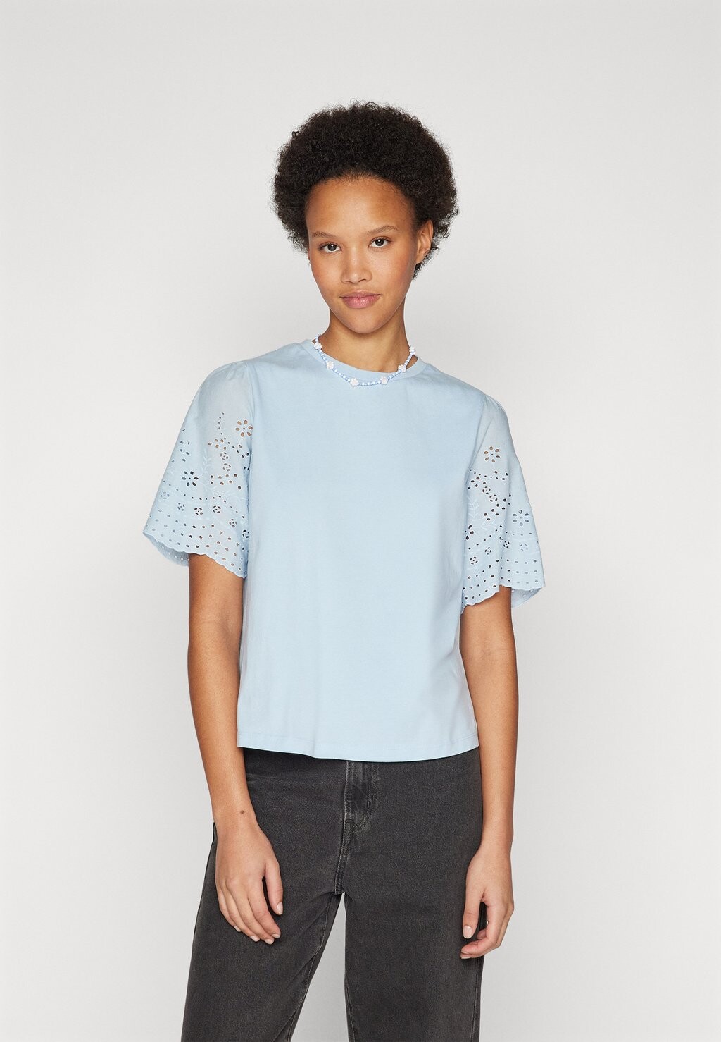 

Футболка базовая YASLEX TOP SLEEVES, цвет clear sky