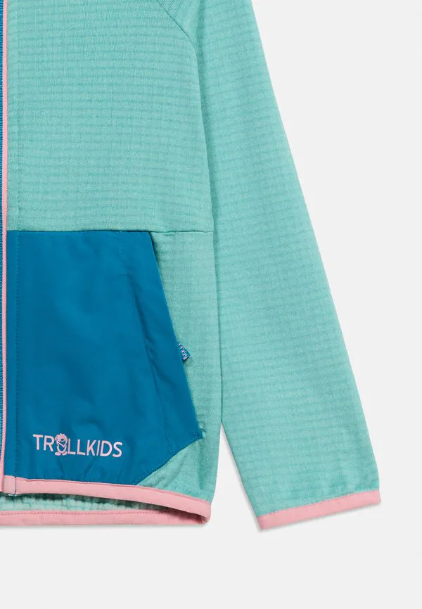 Флисовая куртка унисекс holmedal Trollkids, Aqua Haze/Harbor Blue — фото 4