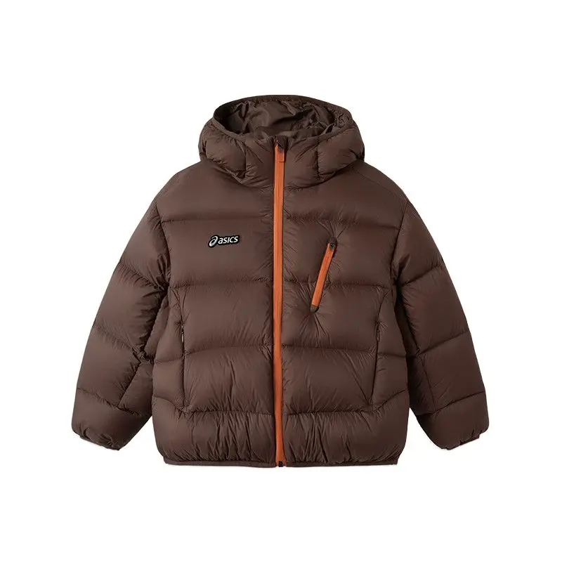 

Детская пуховая куртка с капюшоном, утепленная, с микростретчем ASICS, 8001 темно-коричневый