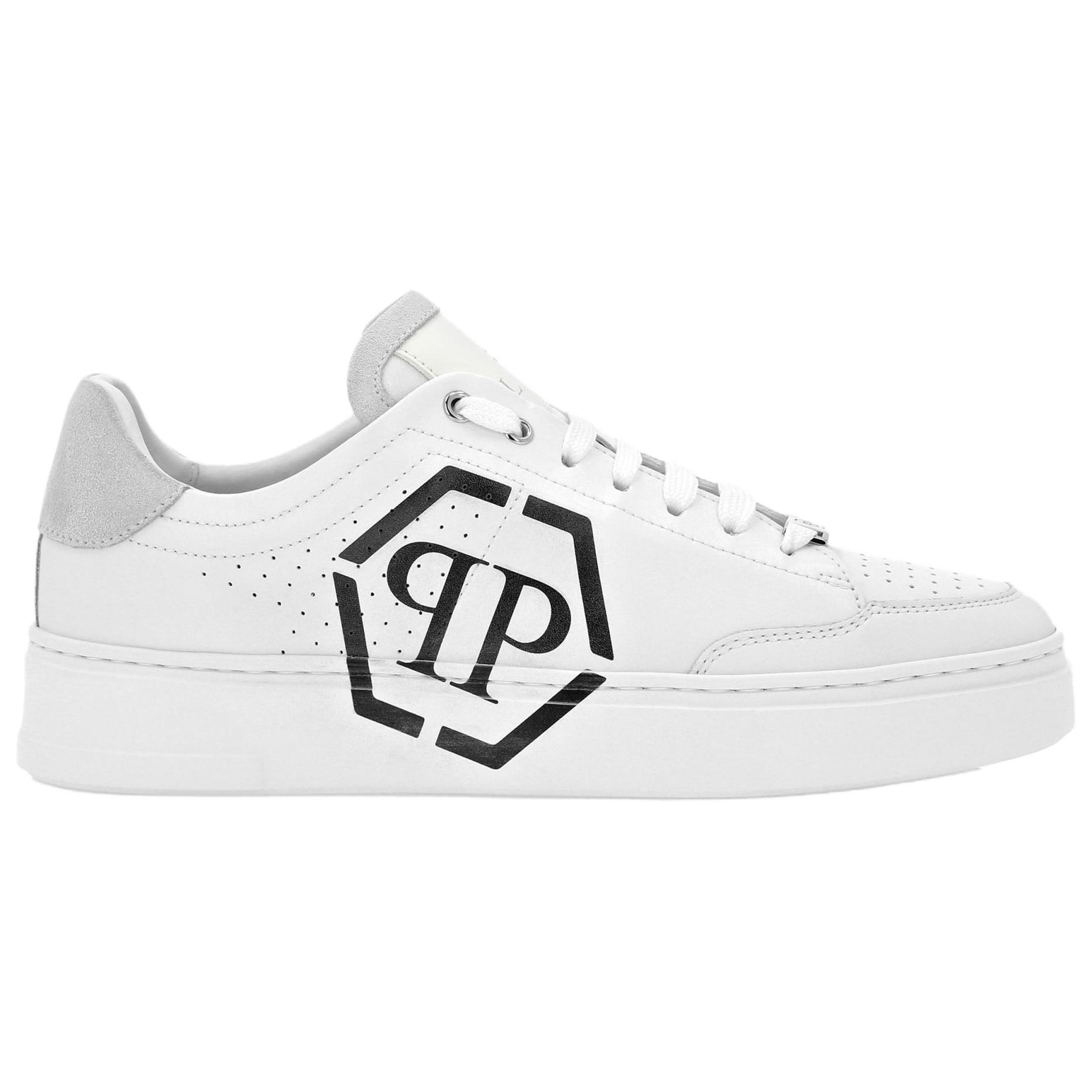Кроссовки Carson Hexagon Low top мужские белые PHILIPP PLEIN, белый — фото 3