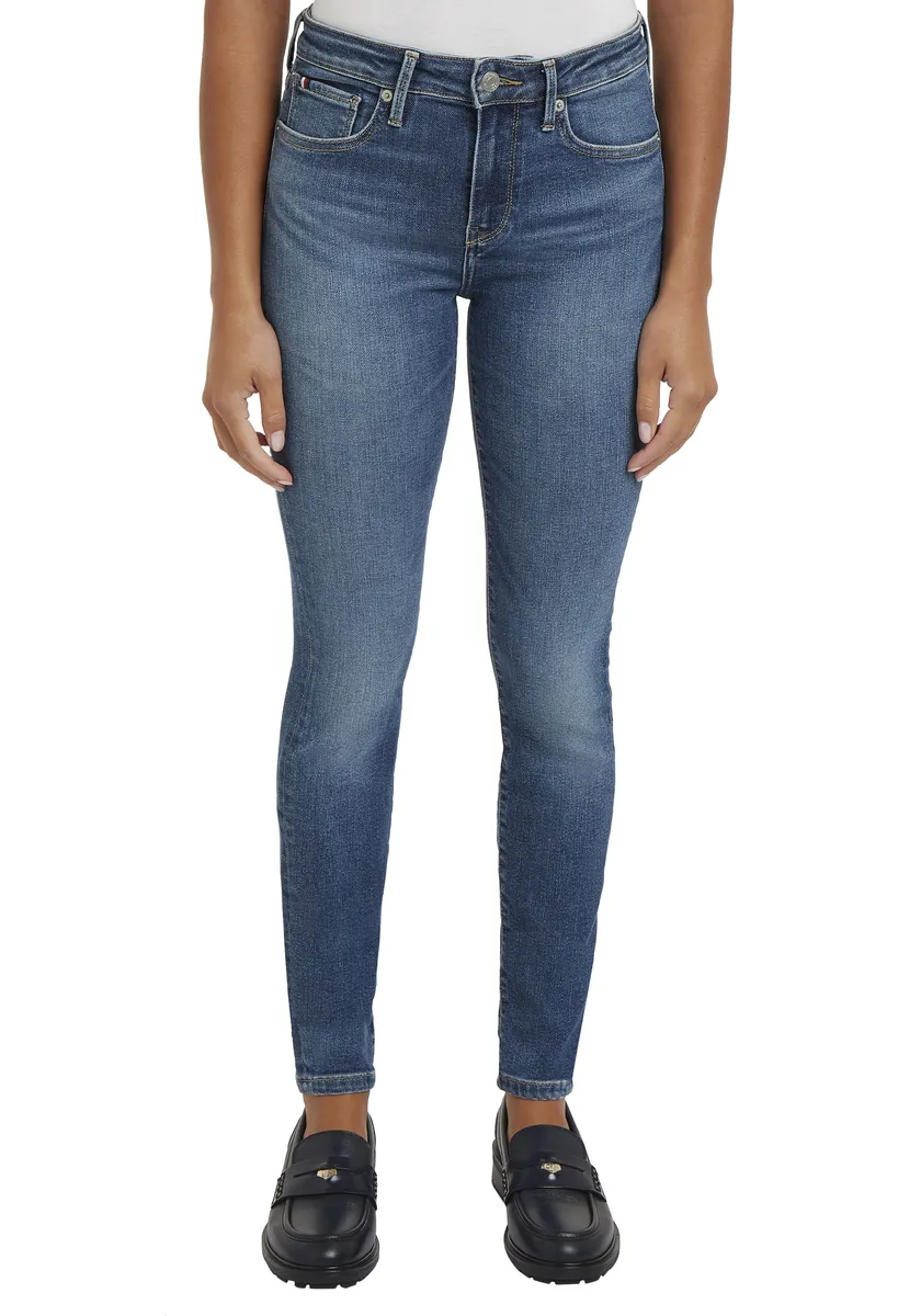 

Джинсы скинни Tommy Hilfiger "COMO SKINNY RW BLACK" с логотипом Tommy Hilfiger, синий