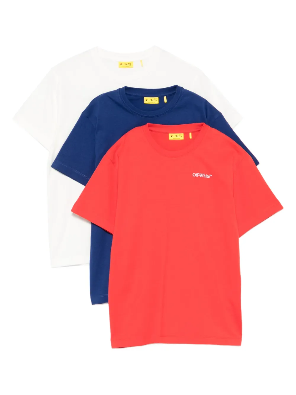 

Футболки с вышитым логотипом (набор из трех штук) OFF-WHITE KIDS, белый